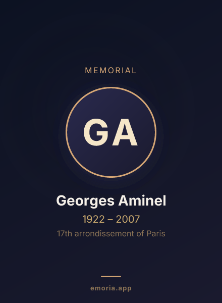 Memorial portrait of Georges Aminel