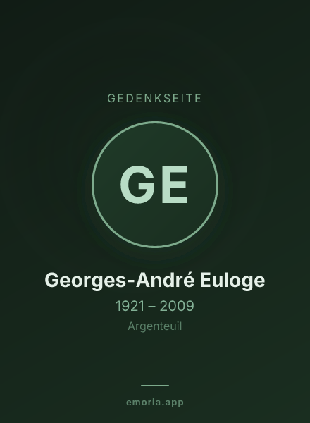 Gedenkportrait von Georges-André Euloge