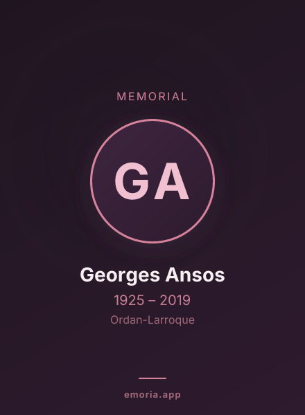 Memorial portrait of Georges Ansos