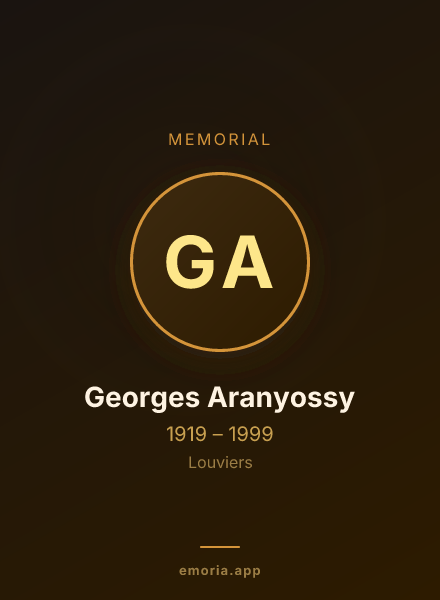 Memorial portrait of Georges Aranyossy
