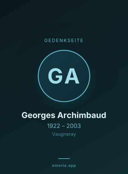 Gedenkportrait von Georges Archimbaud
