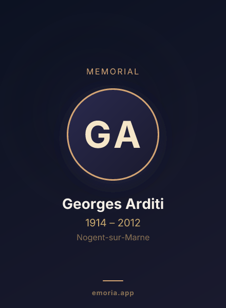 Memorial portrait of Georges Arditi