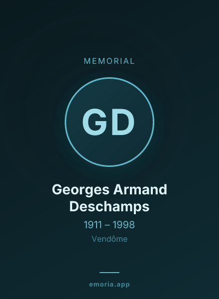 Memorial portrait of Georges Armand Deschamps
