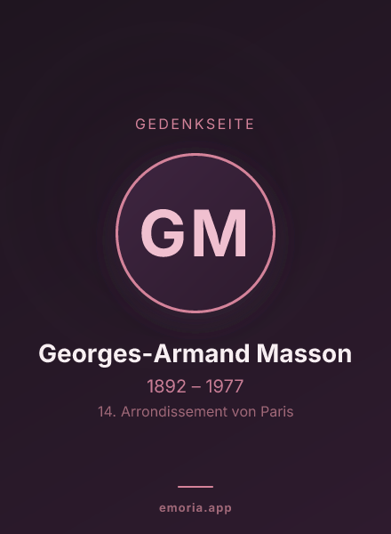 Gedenkportrait von Georges-Armand Masson
