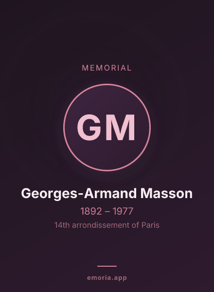 Memorial portrait of Georges-Armand Masson