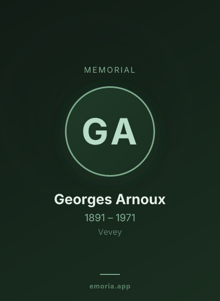 Memorial portrait of Georges Arnoux