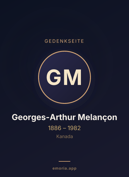 Gedenkportrait von Georges-Arthur Melançon