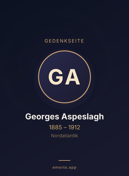 Gedenkportrait von Georges Aspeslagh