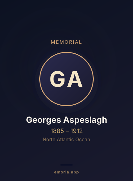 Memorial portrait of Georges Aspeslagh