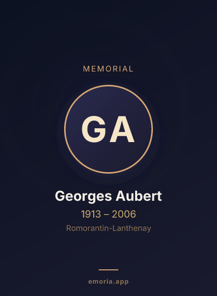 Memorial portrait of Georges Aubert