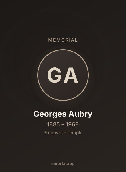Memorial portrait of Georges Aubry