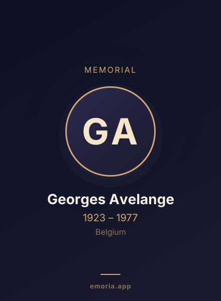 Memorial portrait of Georges Avelange