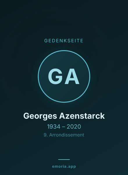 Gedenkportrait von Georges Azenstarck