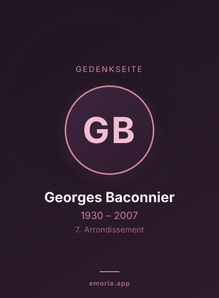 Gedenkportrait von Georges Baconnier