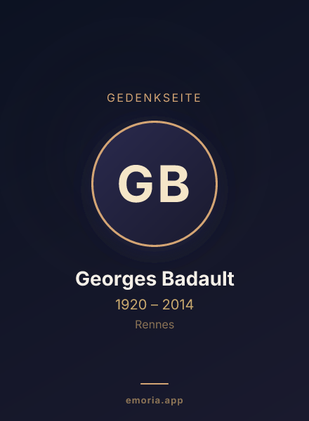 Gedenkportrait von Georges Badault
