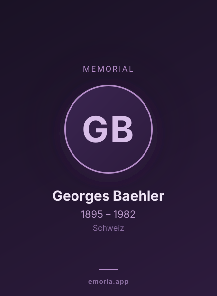 Memorial portrait of Georges Baehler