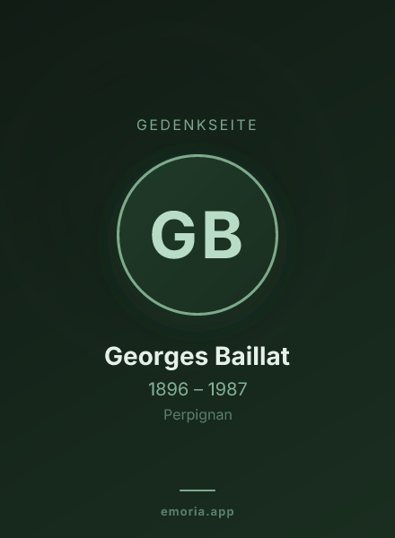 Gedenkportrait von Georges Baillat