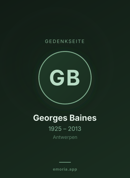 Gedenkportrait von Georges Baines