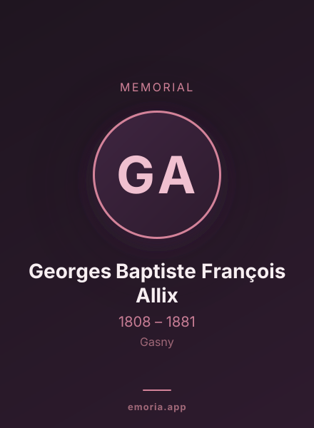 Memorial portrait of Georges Baptiste François Allix
