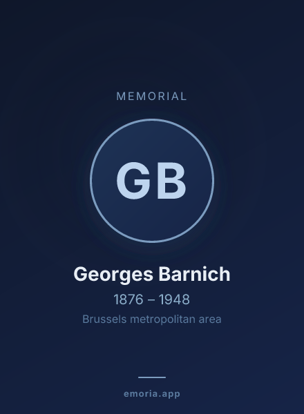 Memorial portrait of Georges Barnich