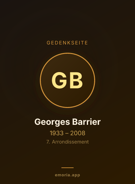 Gedenkportrait von Georges Barrier