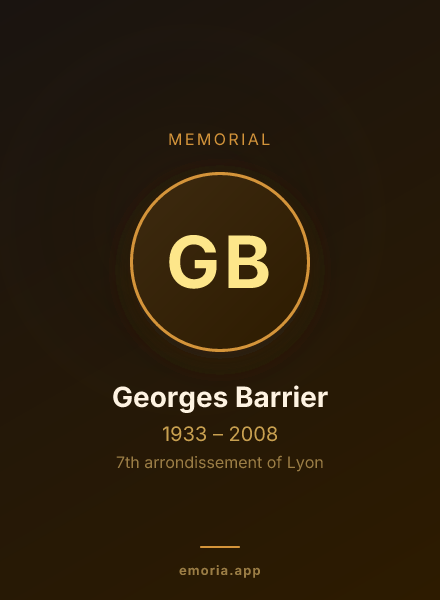 Memorial portrait of Georges Barrier
