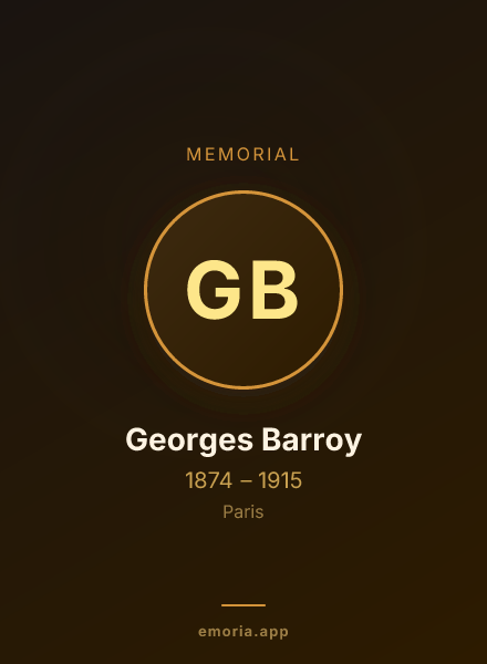 Memorial portrait of Georges Barroy