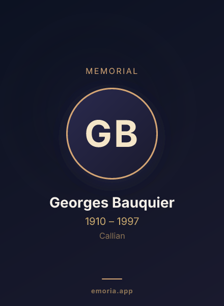 Memorial portrait of Georges Bauquier