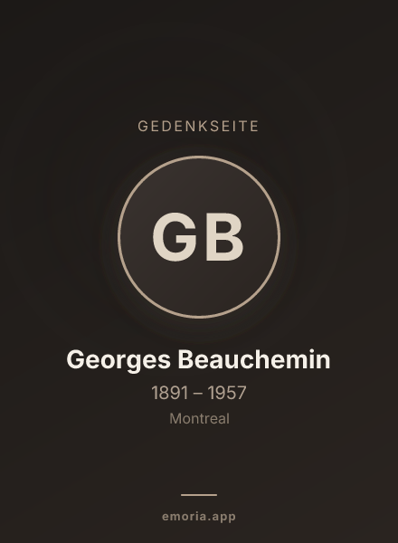 Gedenkportrait von Georges Beauchemin