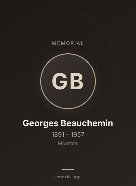 Memorial portrait of Georges Beauchemin