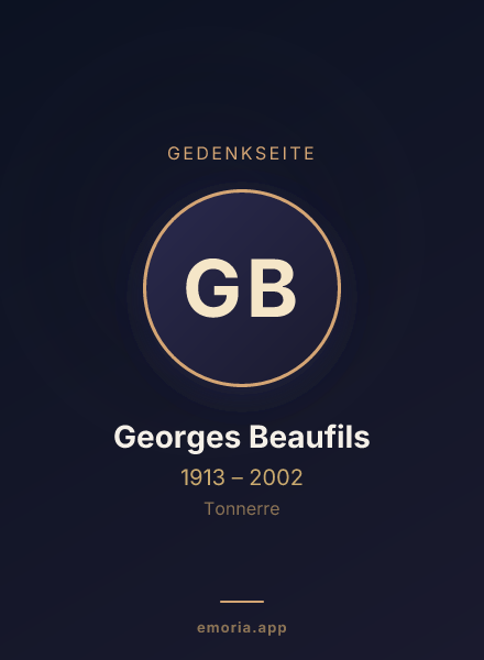 Gedenkportrait von Georges Beaufils