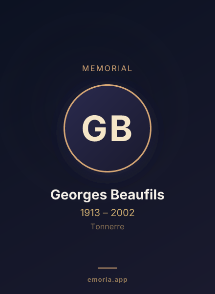 Memorial portrait of Georges Beaufils