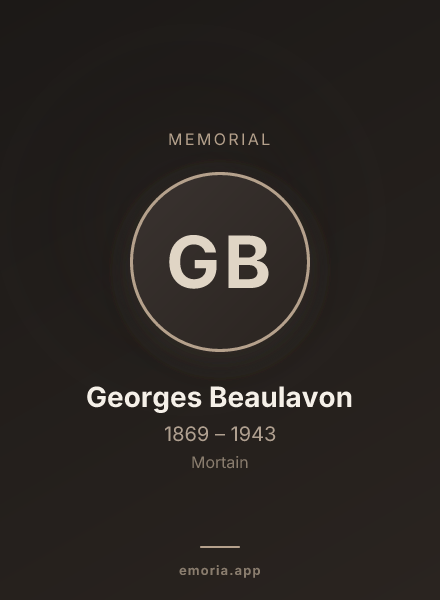 Memorial portrait of Georges Beaulavon
