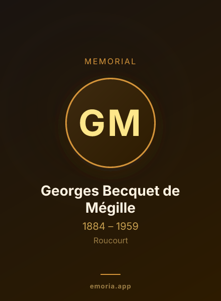 Memorial portrait of Georges Becquet de Mégille