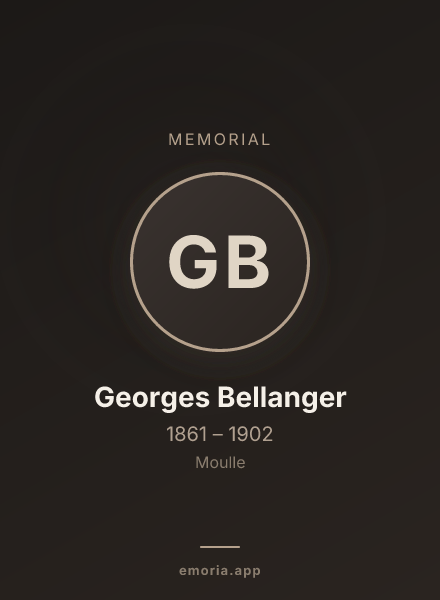 Memorial portrait of Georges Bellanger