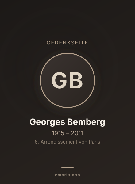 Gedenkportrait von Georges Bemberg