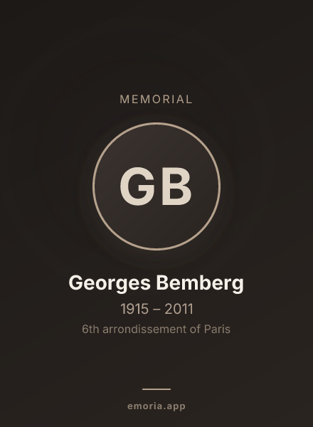 Memorial portrait of Georges Bemberg