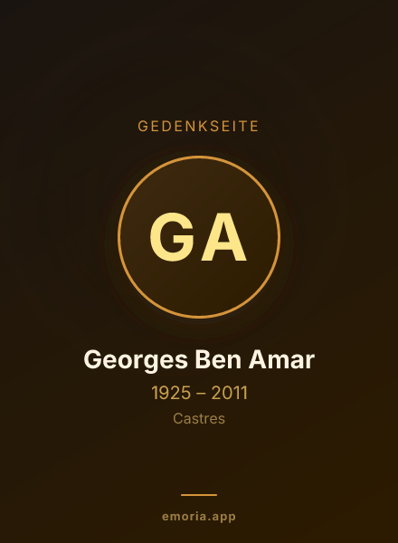 Gedenkportrait von Georges Ben Amar