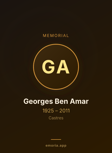 Memorial portrait of Georges Ben Amar