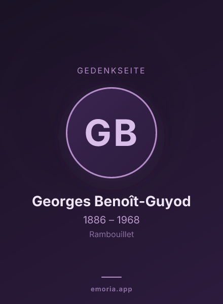 Gedenkportrait von Georges Benoît-Guyod