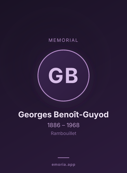 Memorial portrait of Georges Benoît-Guyod