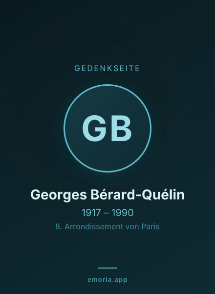 Gedenkportrait von Georges Bérard-Quélin