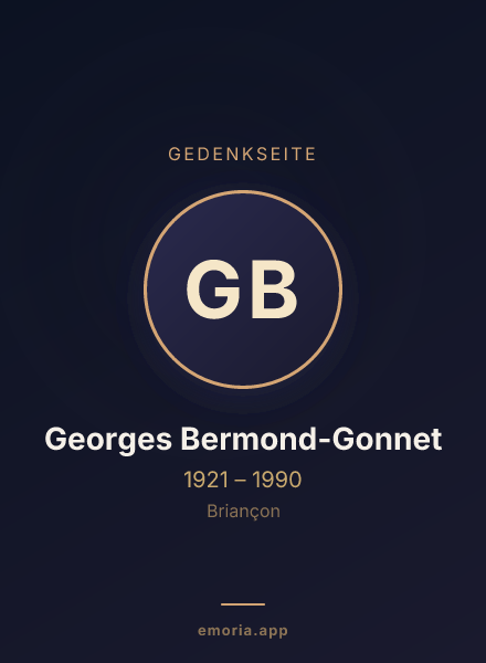 Gedenkportrait von Georges Bermond-Gonnet