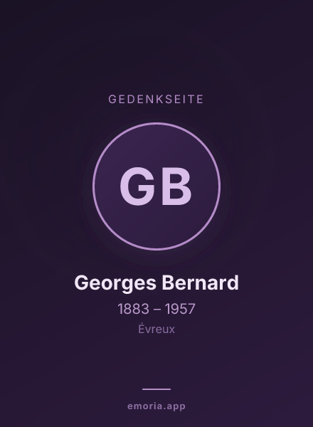 Gedenkportrait von Georges Bernard