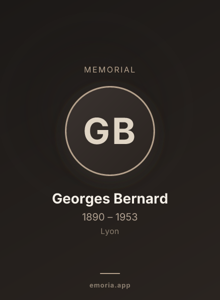 Memorial portrait of Georges Bernard