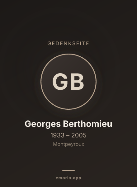 Gedenkportrait von Georges Berthomieu