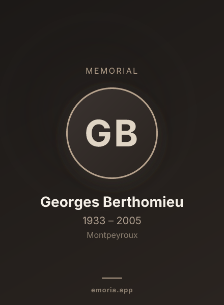 Memorial portrait of Georges Berthomieu