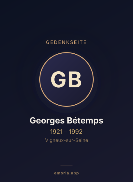Gedenkportrait von Georges Bétemps
