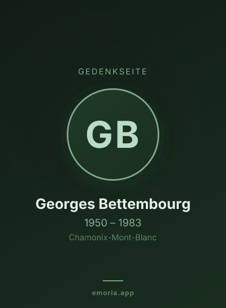 Gedenkportrait von Georges Bettembourg