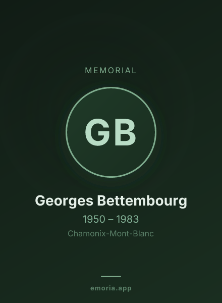 Memorial portrait of Georges Bettembourg